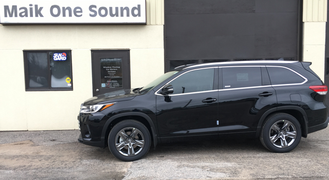 Toyota 2018 Highlander with professional window tint in North Bay